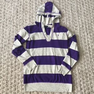 Ralph Lauren v-neck hooded pullover sweatshirt